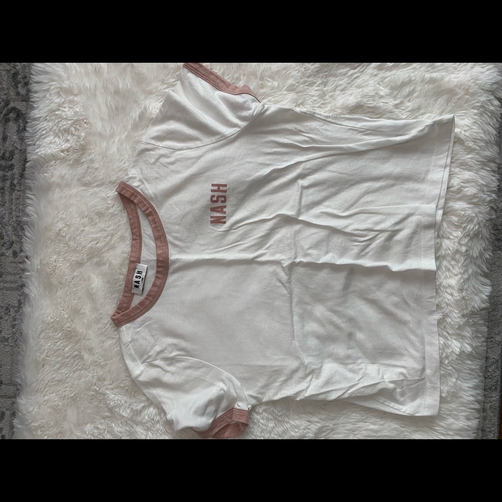 NASH cropped ringer tshirt